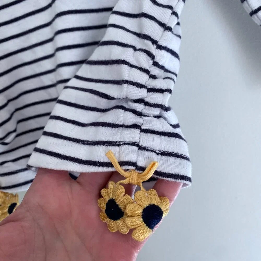 Vintage Gymboree Striped Shirt stripes with Sunflower Ties - 6-12M